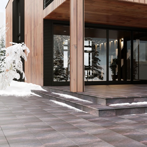 Клинкерная ступень фронтальная Stone Flame Exagres 330x330x30/10 мм
