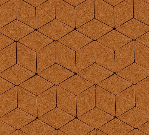 Плитка тротуарная ArtStein Ромб оранжевый нейтив,ТП Б.5.Ф.6  250*150*60мм